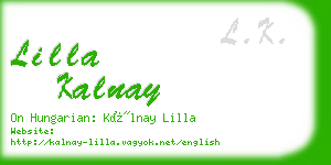 lilla kalnay business card